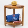 DecoTeak Teak Corner Shower Shelf – 2 Tier Waterproof Bathroom Storage Organi... gallery