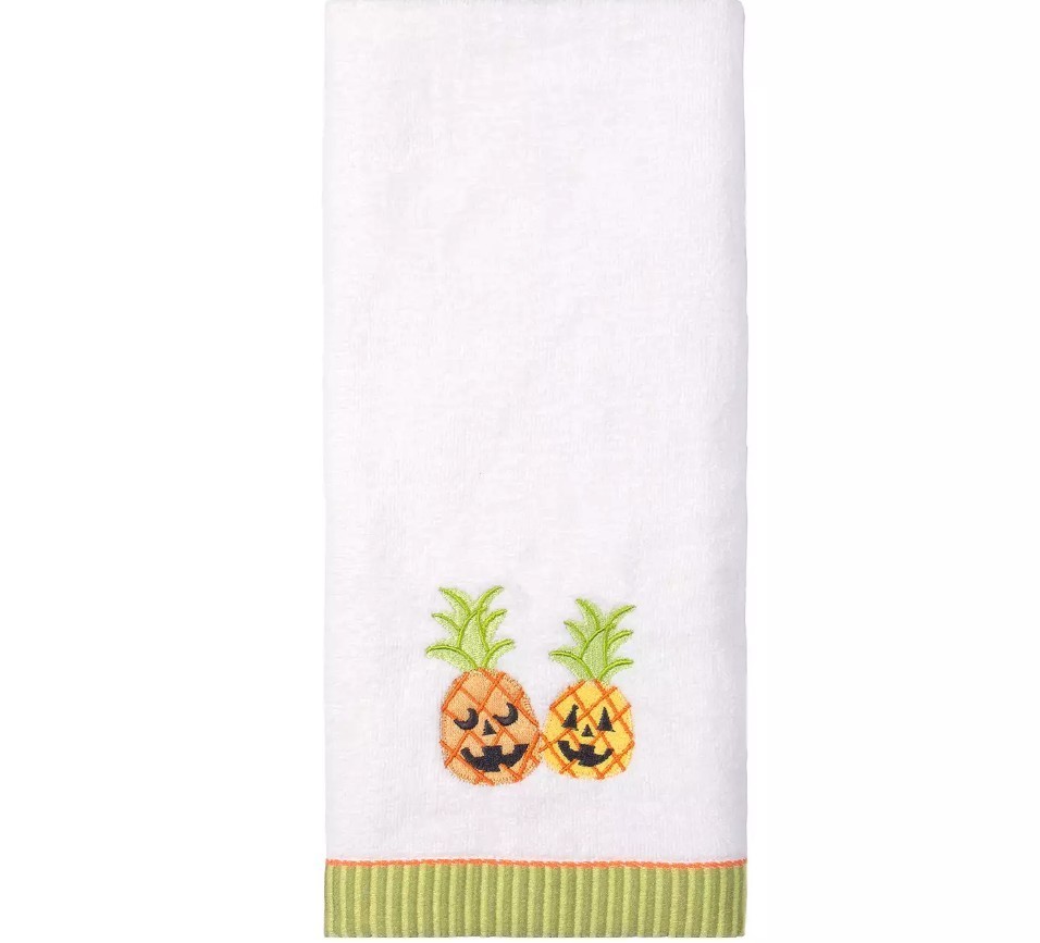 Halloween Pineapple Jack-O'-Lantern Hand Towel 16 in x 25 in Cotton gallery