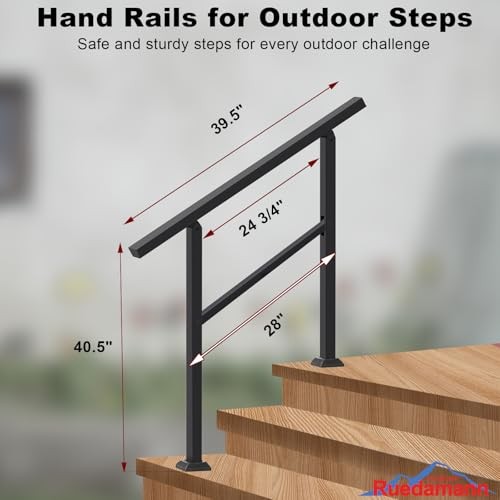 Hand Rails for Indoor & Outdoor Steps, 2-3 Step Stair 2-3 Steps Handrail gallery