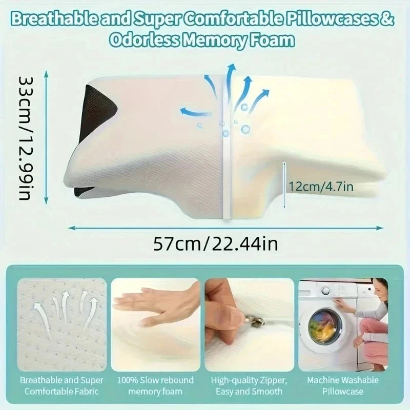 Cervical Memory Foam Pillow for Neck Pain Relief Ergonomic Neck Support Pillows gallery