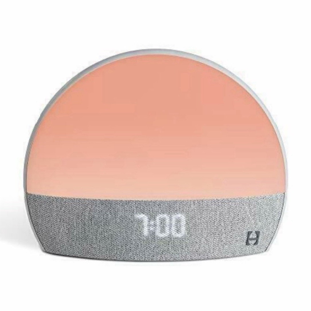Hatch Digital Standard Alarm Clock w/ Sunrise Light, Gray Fabric Base, Dome gallery