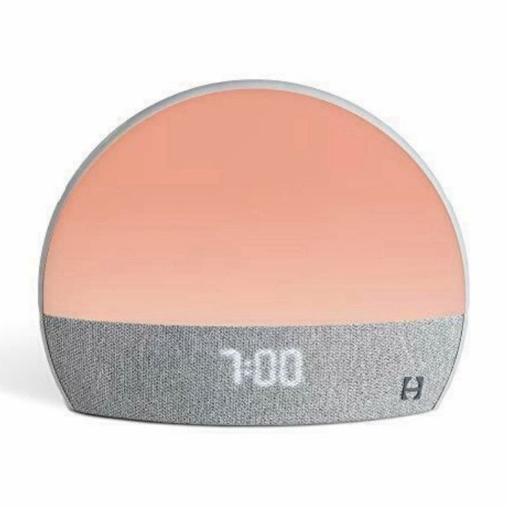 Hatch Digital Standard Alarm Clock w/ Sunrise Light, Gray Fabric Base, Dome