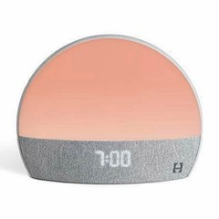 Hatch Digital Standard Alarm Clock w/ Sunrise Light, Gray Fabric Base, Dome