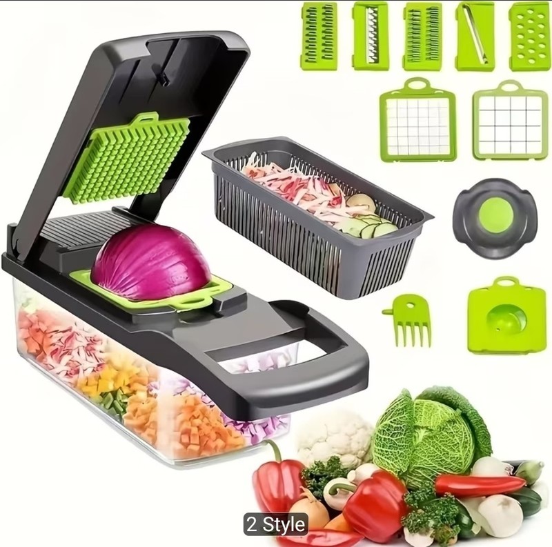 16-in-1 Multifunction Vegetable Chopper & Food Slicer – Kitchen Cutter, Dicer gallery