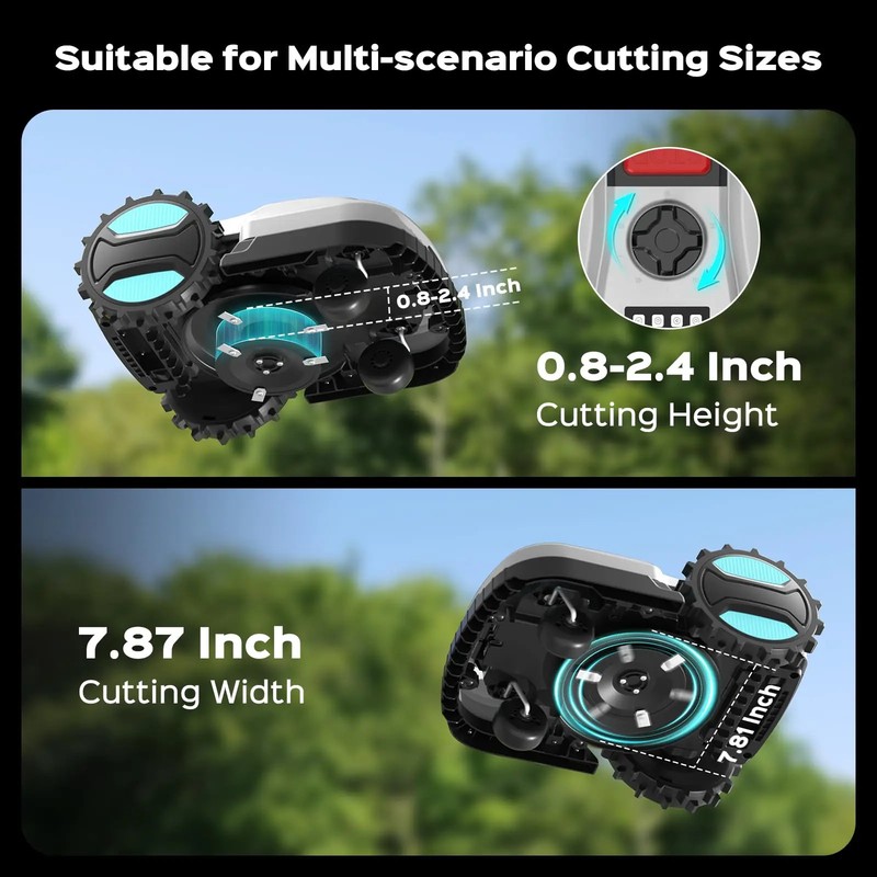 Robot Lawn Mower App Control Automatic Robotic Mower Obstacle Detection 1/8 Acre gallery