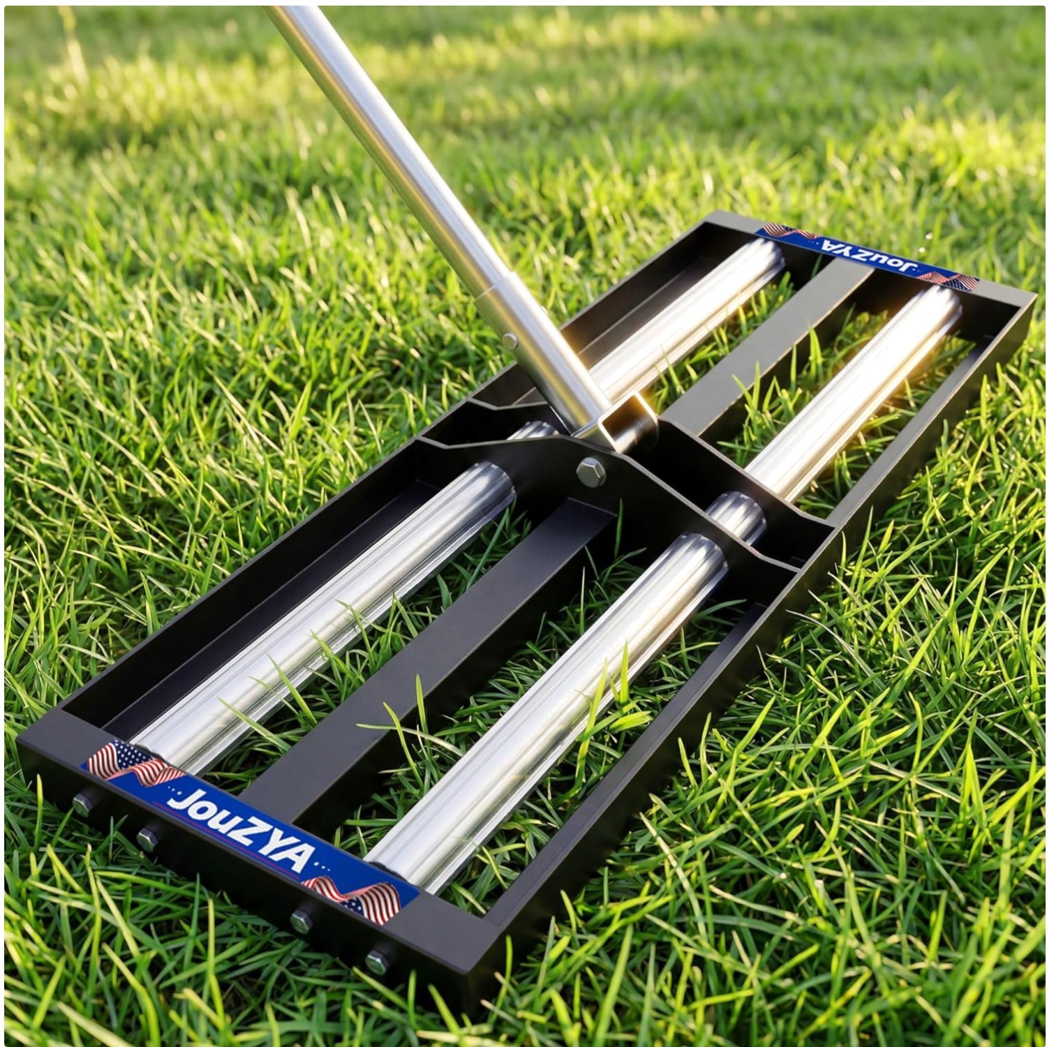 Stainless Steel Yard Leveler with Adjustable Handle gallery