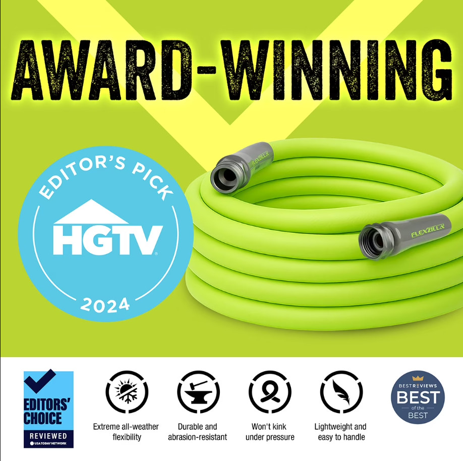 Flexzilla Contractor Garden Hose 3/4 in x 100 ft Hybrid Polymer ZillaGreen gallery