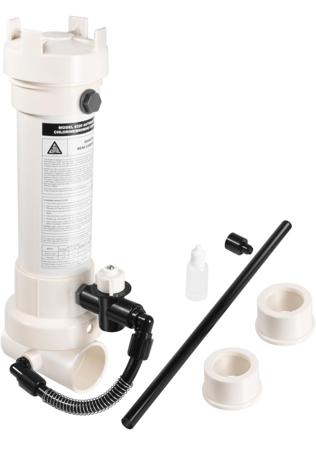 Pool Chlorinator, 320 Automatic in-Line Chlorine/Bromine Feeder Compatible with gallery