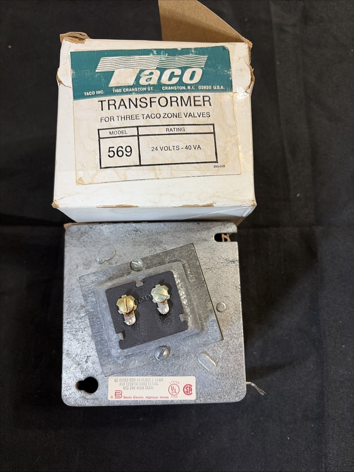 Taco Transformer - Model Number 569 24 Volts gallery