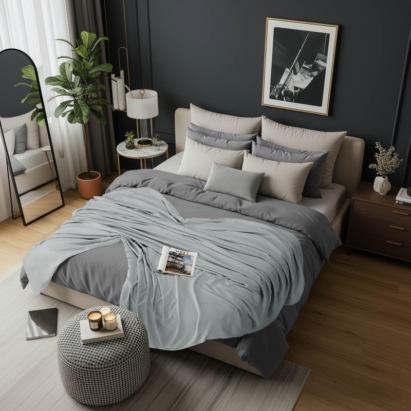 Utopia Bedding Navy Waffle Blanket King Size Soft Lightweight Breathable... gallery