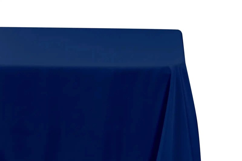 5-Pack Navy Blue Polyester Rectangle Tablecloth 190gsm 90" x 132" by Chivari gallery