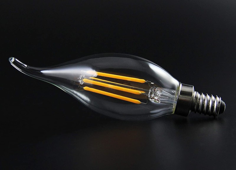 BRIMAX Dimmable E12 LED Candle Light Bulbs C35T 2700K Chandelier Bulbs, 12 Pack gallery