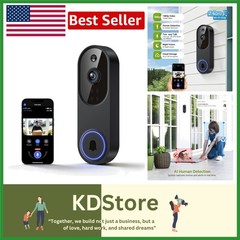 AI-Powered Wireless Doorbell Camera with Instant Motion Alerts & Night Vision