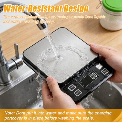 Waterproof Kitchen Scale, 5kg/11lb Food Scale Precisely Rechargeable / 11lbs gallery