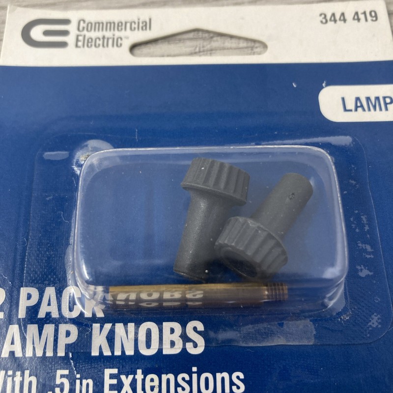 Commercial Electric 2 Pack Lamp Knobs w/5in. Extensions 344 419 CE NEW SEALED gallery