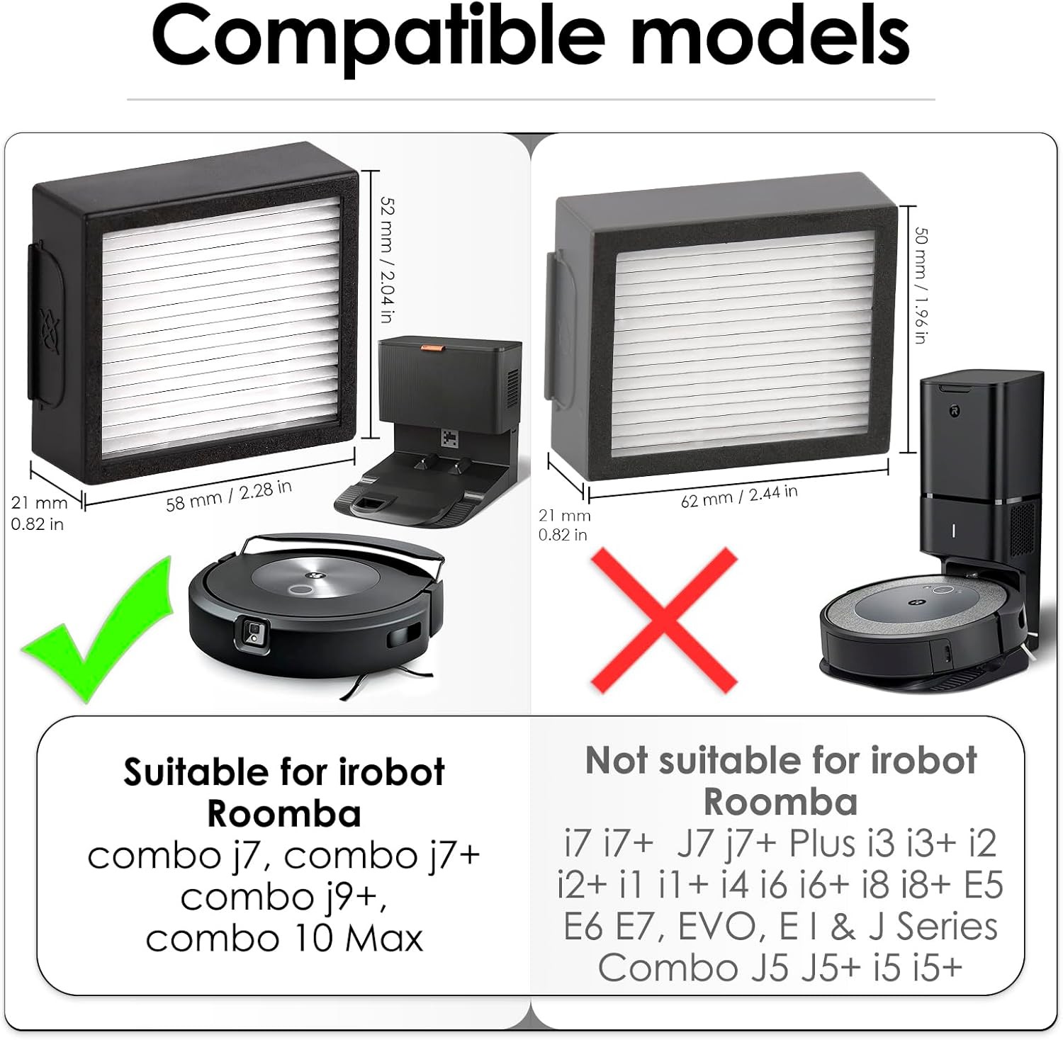 Replacement Filter for iRobot Roomba Compatible with Combo j7 j7 j9 10 Max 3 gallery