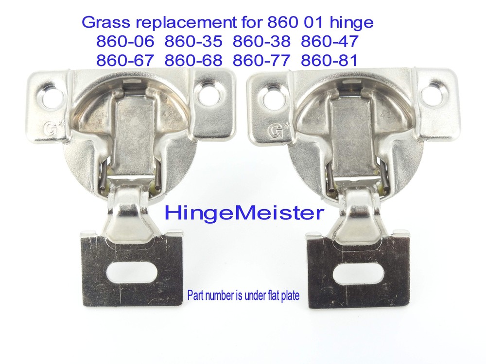 Grass 860 flat plate Replacement hinge - NEW - Sold in Pairs 860- 05 06 22 34 35