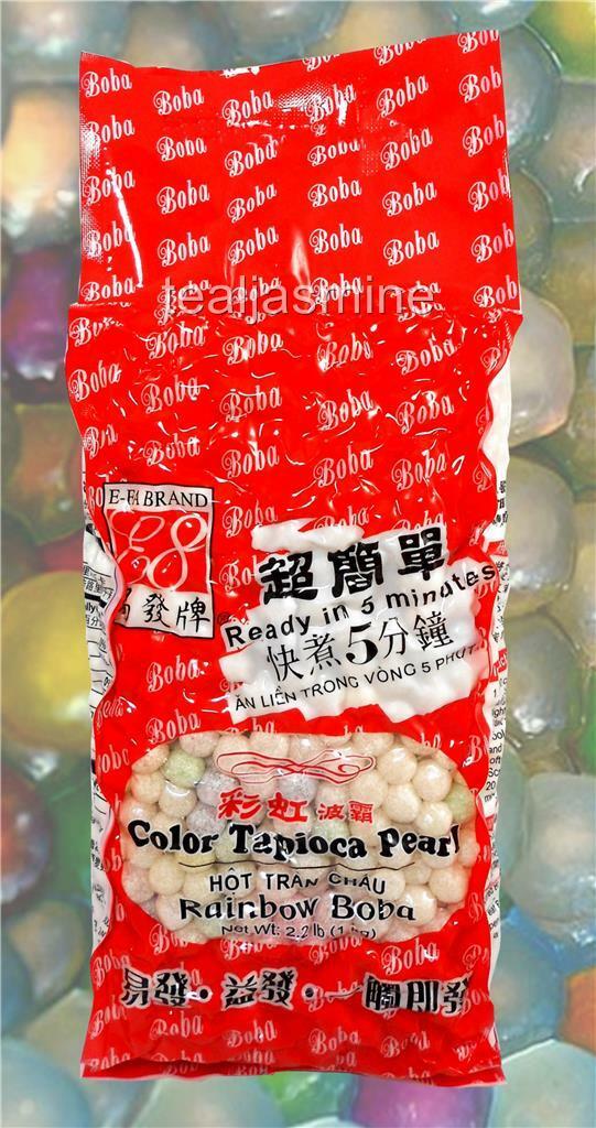 Rainbow Tapioca Pearls Bubble Tea Ready in 5 Minutes 2.2 lbs. E-FA Brand gallery