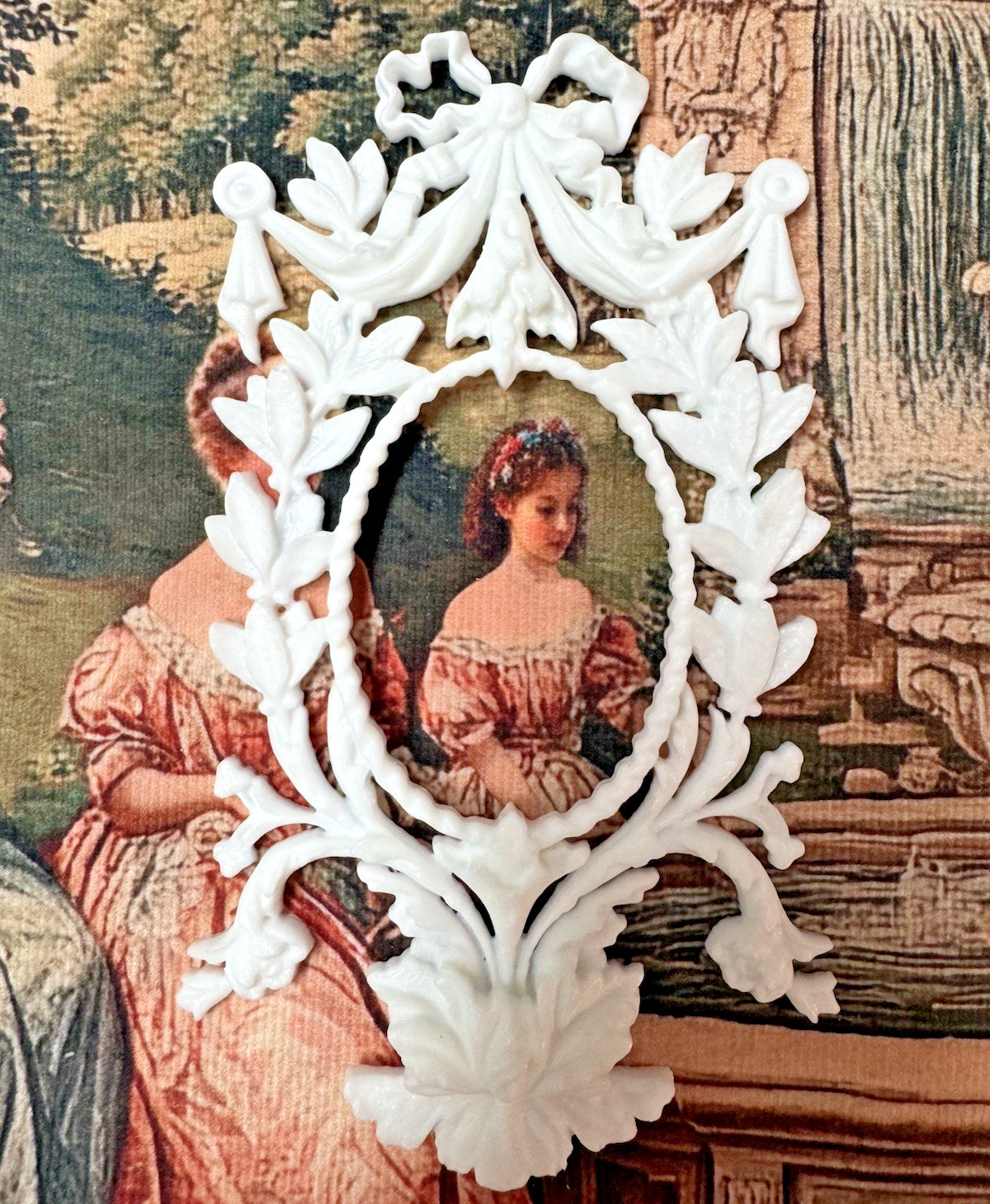 Shabby & Chic Bow Frame Furniture Decor & More Applique Baroque Flexible W/Heat gallery