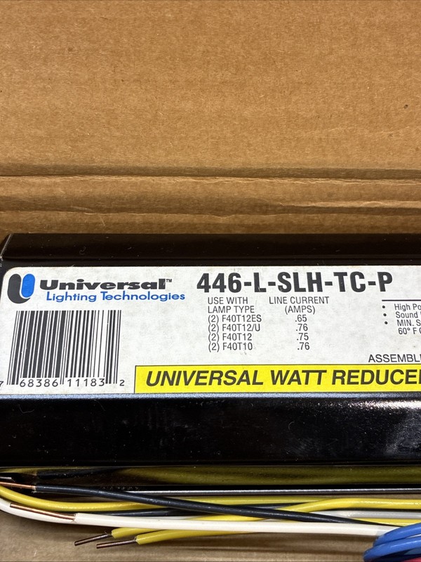 Universal Lighting Technologies Rapid Start Ballast 446-L-SLH-TC-P 120V 60HZ FS! gallery