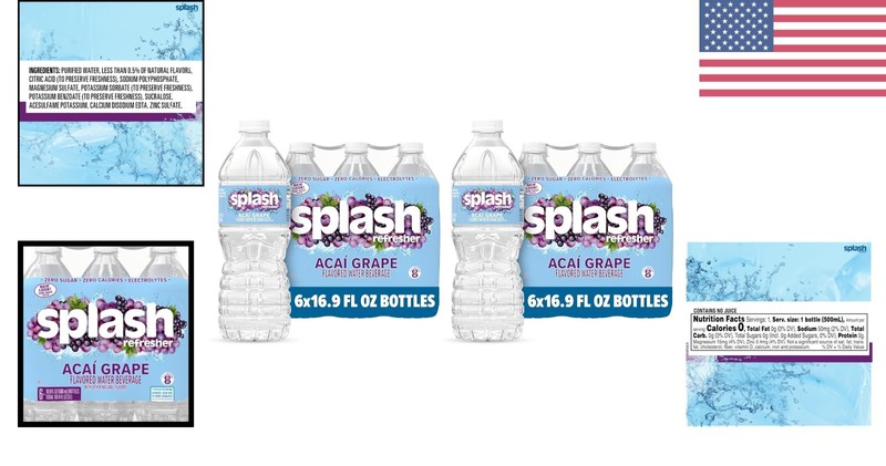 Delicious Acai Grape Flavored Water, Electrolyte Rich - 12 Bottles of 16.9 Oz gallery
