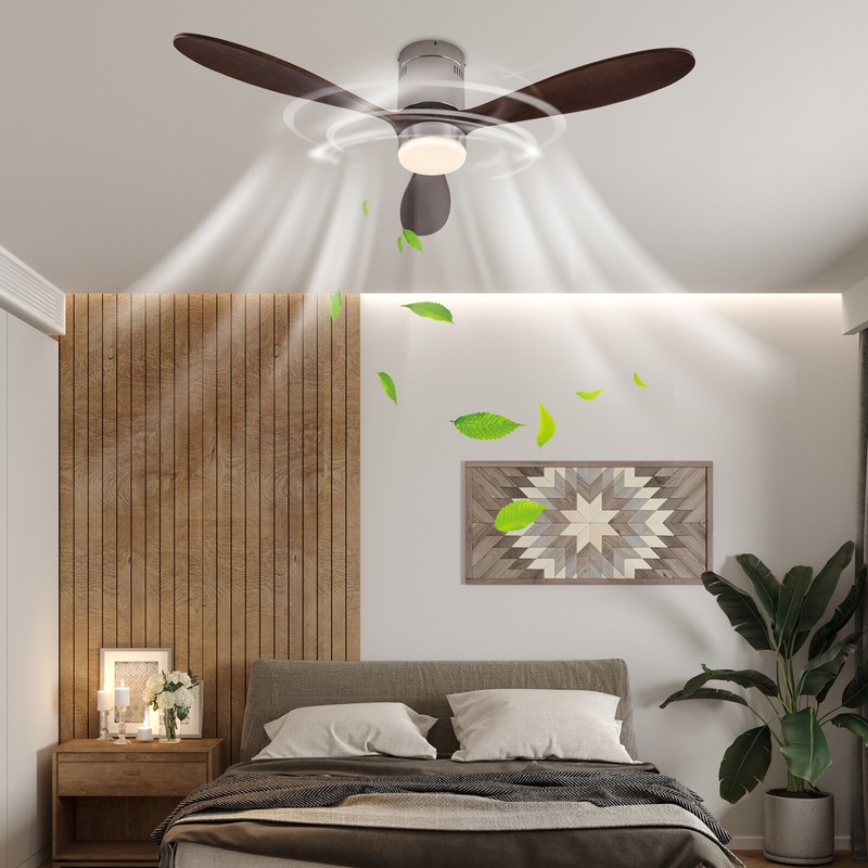 Ceiling Fan with Dimmable Light 6-speed Adjustable Ceiling Fan 52 Inch Smart gallery