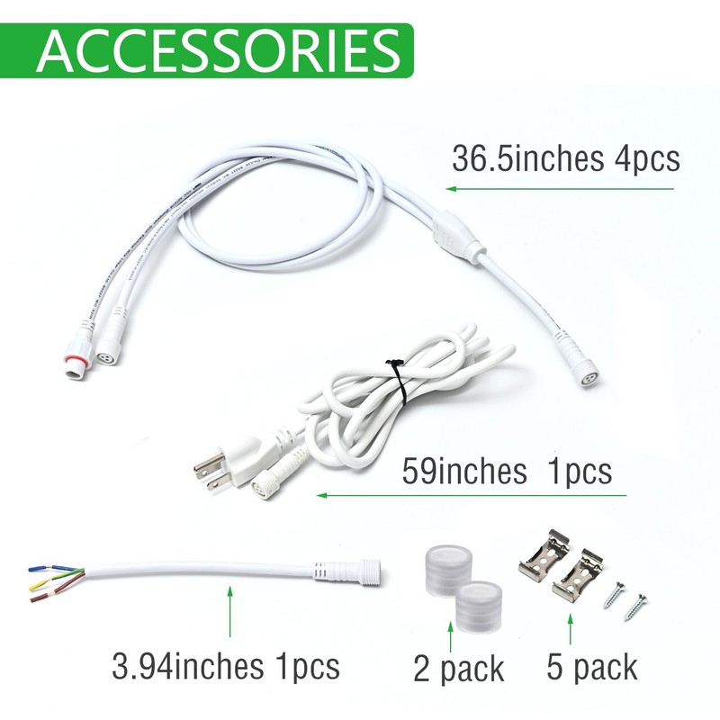4 PCS Waterproof LED Freezer Cooler Tube Lights V-Shape 6000K Super Bright White gallery
