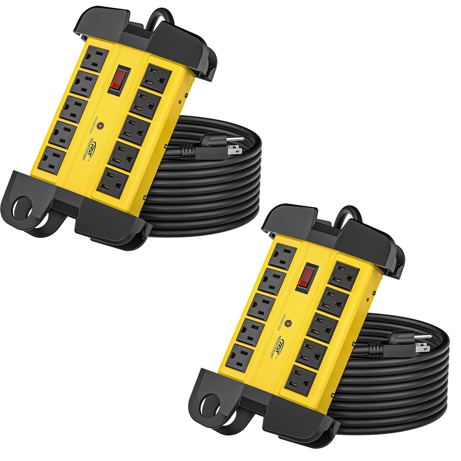 (2-PacK) 10 Outlets Power Strip Surge Protector 2800J 15FT Extension Power Cord gallery
