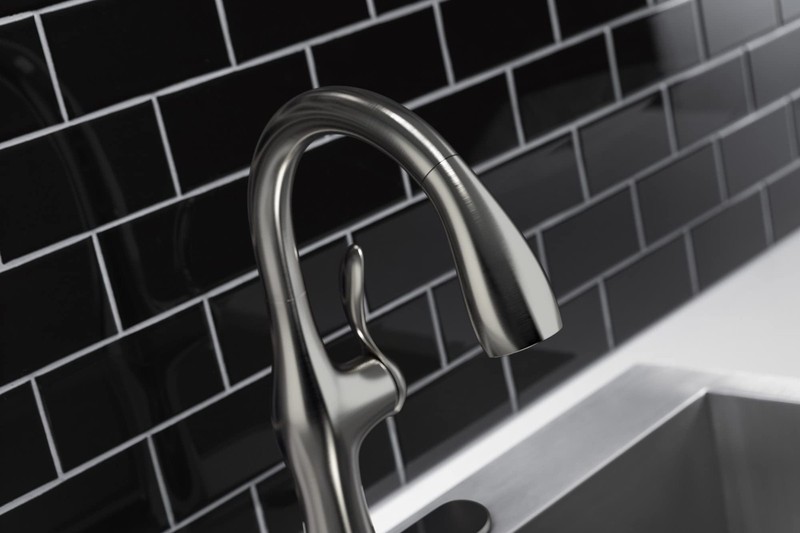 Kohler Alma Pull-Down Kitchen Faucet with Soap Dispenser, Modern Stainless Steel gallery