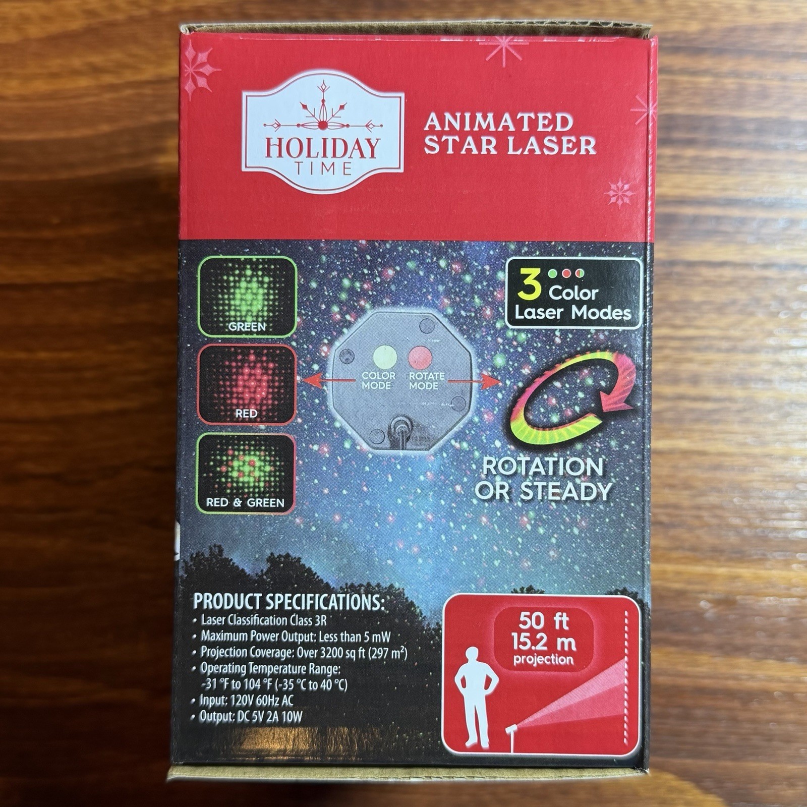 Holiday Time Animated Star Laser Indoor Outdoor 3 Red/Green Christmas Modes NEW gallery
