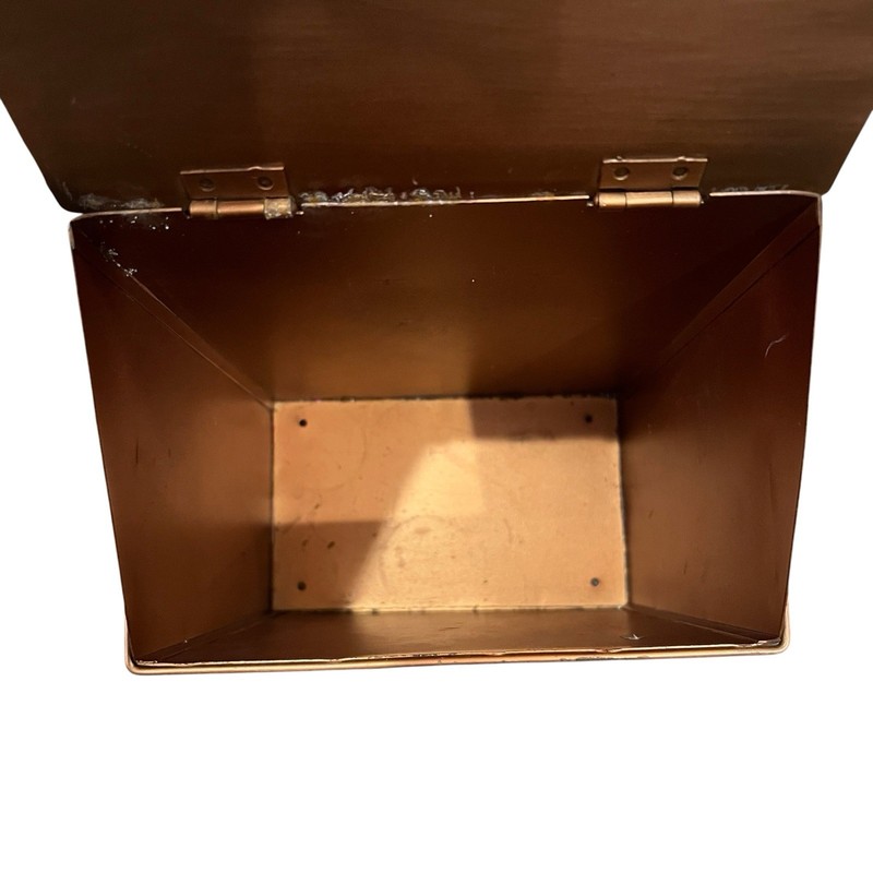 Brushed Copper Finish Vertical Wall-Mounted Mailbox – Metal Box 11”H gallery