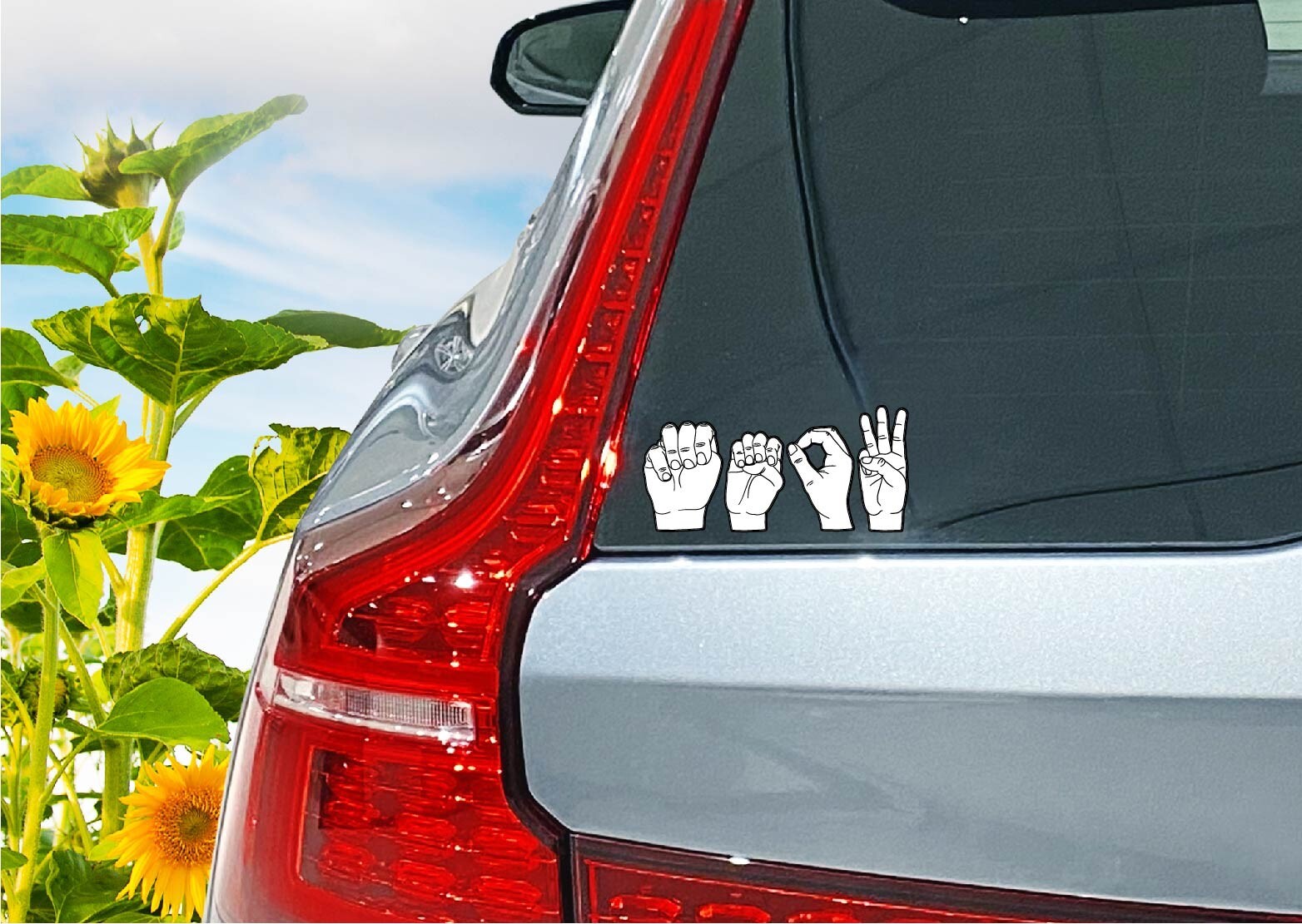 MEOW Sign Language Decal Sticker Printed Die Cut Cat Kitty ASL Love Life Kitten gallery