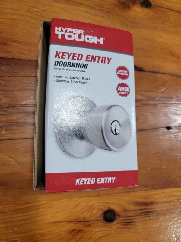 Hyper Tough Keyed Entry Doorknob Stainless Steel Finish ANSI Grade 3 Brand New! gallery