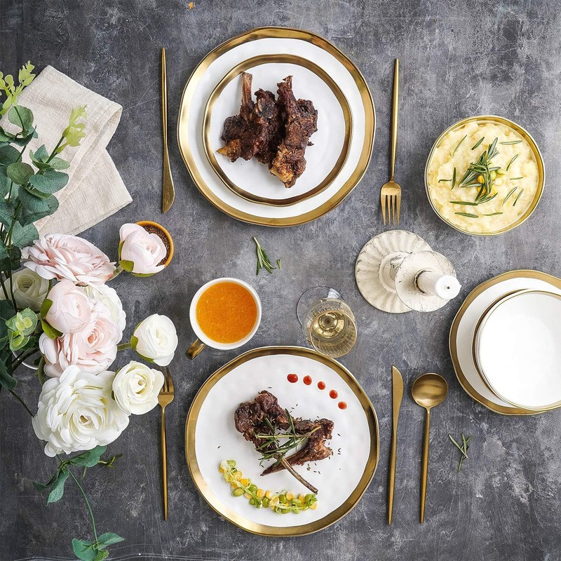 Stone Lain Porcelain 16pc Dinnerware Set, Service for 4, White (Open Box) gallery