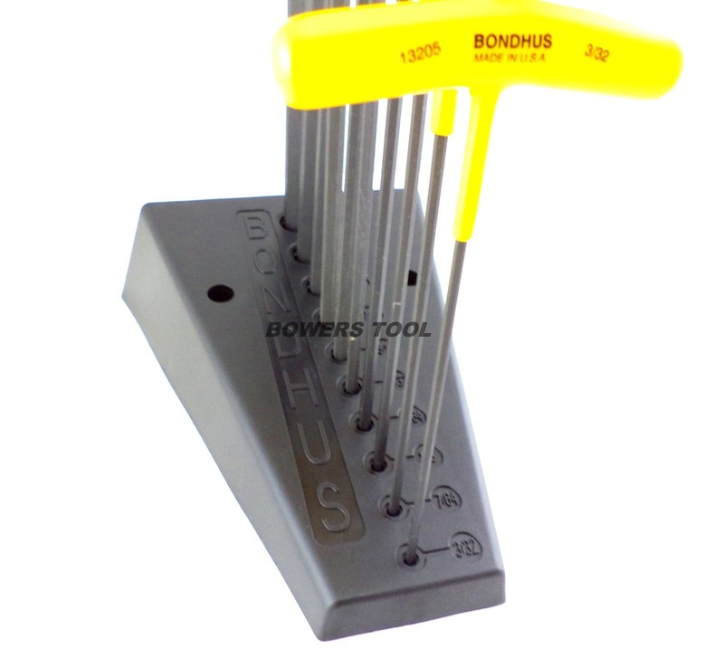 Bondhus T Handle Ball End Hex Wrench Set SAE Standard Inch MADE IN USA 13190 gallery