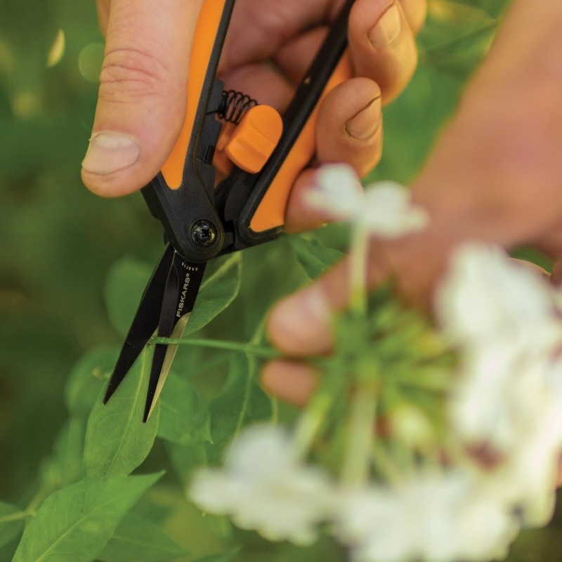 Fiskars 6" Non-stick Micro-tip Garden Pruning Shears, Orange and Black gallery