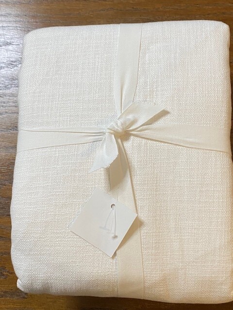 Pottery Barn Seaton Textured Cotton, Cotton Lined Curtain, 100 x 108 in- White gallery
