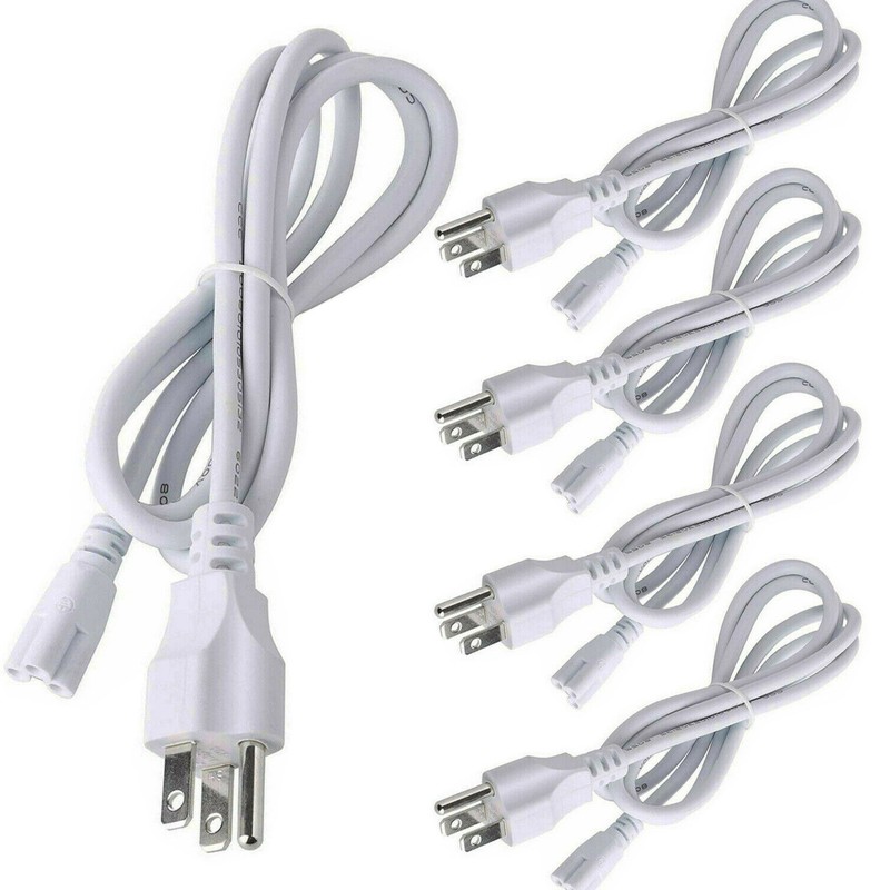 2FT~6FT 3 Pin Wire Connector Power Cables Cord T8 T5 Integrated Lights Fittings gallery