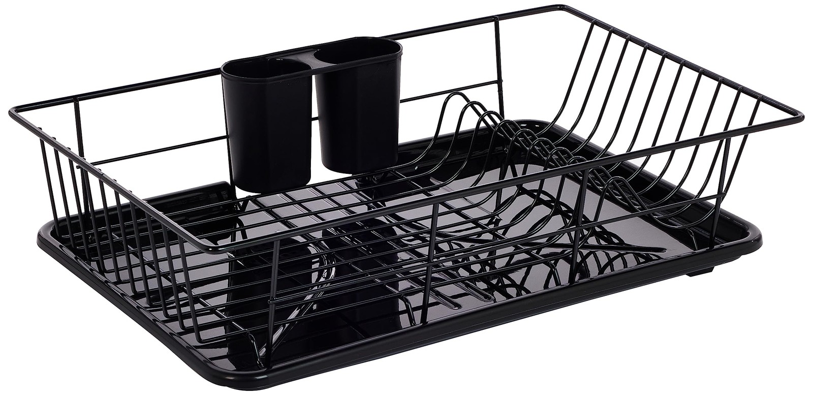 Sweet Home Collection Dish Drainer Drain Board and Utensil Holder Simple Easy gallery