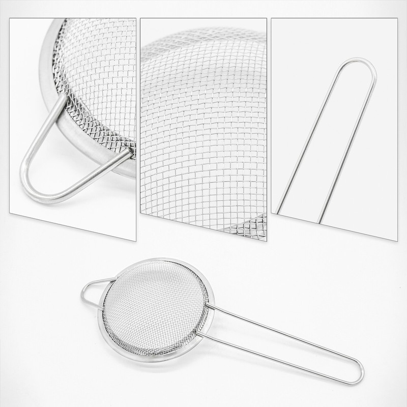 3PCS Kitchen Fine Mesh Strainer Stainless Steel Liquid Colander Sieve Strainer gallery