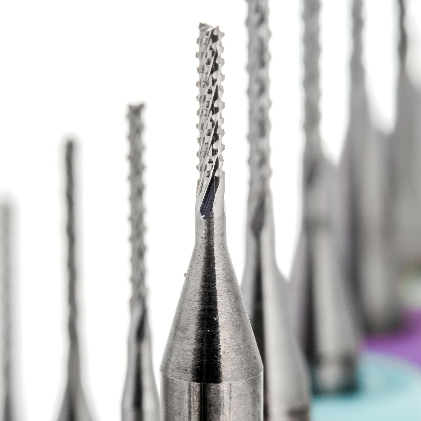 10pc 0.5mm - 1.4mm Carbide Corn Milling Cutter 3.175mm Shank Drill Bit CNC Tool gallery