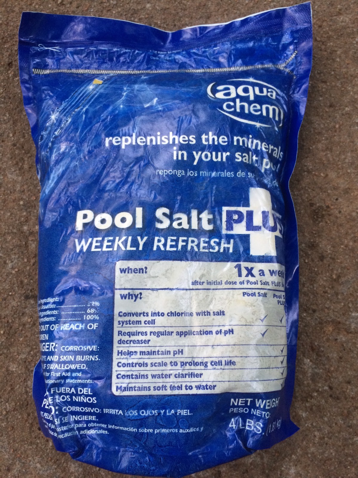 Aqua Chem Pool Salt Weekly Refresh Plus Rejuvenator Replenish Minerals 4 lbs. gallery