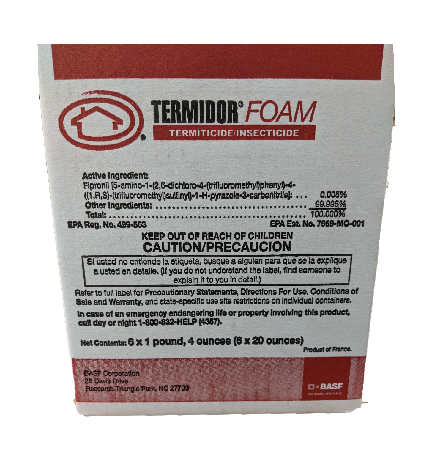 Termidor Foam Termiticide/Insecticide Case (6 x 20 oz Cans) by BASF gallery