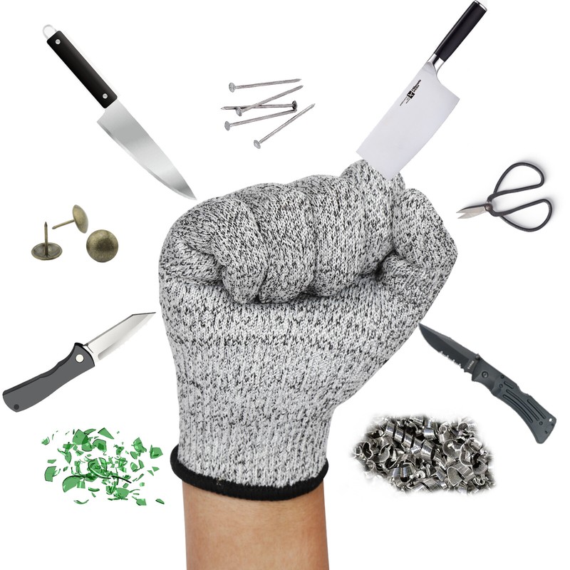 1 Pair Safety Cut Proof Stab Resistant Butcher Gloves Kitchen Level 5 Protection gallery