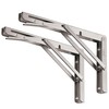 Folding Shelf Brackets 12", Max Load: 330lb Heavy Duty Stainless Steel Collapsib gallery