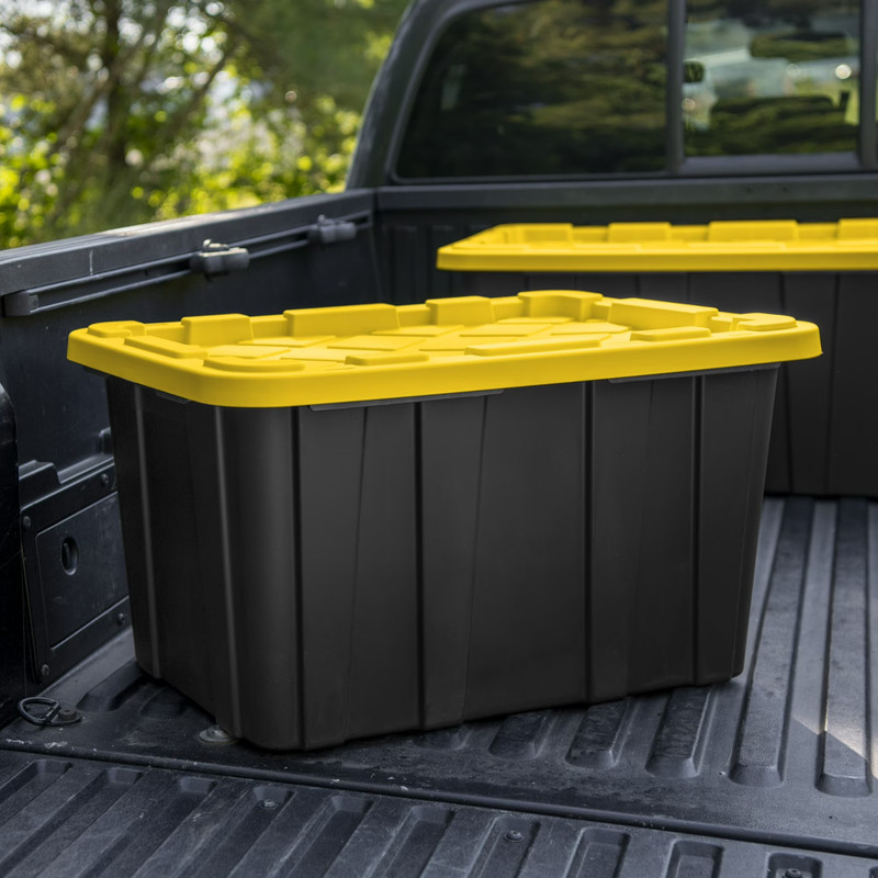 NEW 6 Pack Sterilite Large Storage Bin 27Ga Durable Plastic Storage Tote SnapOn gallery