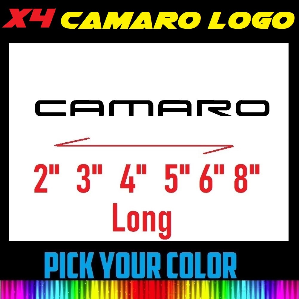 x4 2" 3" 4" 6" 8" CAMARO Logo Vinyl Wheel Window door trunk Decal Car Sticker gallery