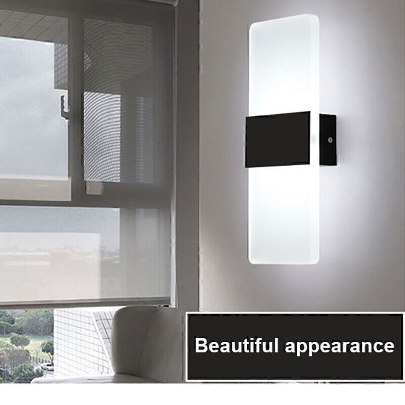 2x Modern Square LED Wall Light Up Down Lamp Indoor Home Sconce Lighting Fixture gallery