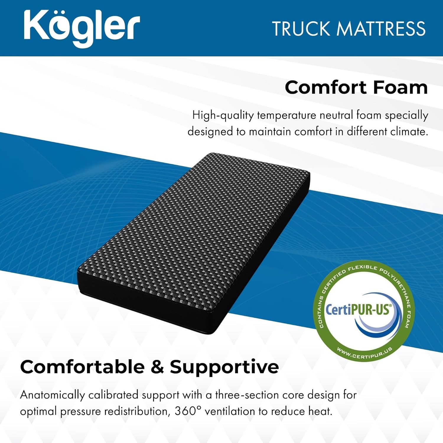 7-Inch Thick High-Density Foam Semi-Truck & RV Mattress 38 x 80 gallery