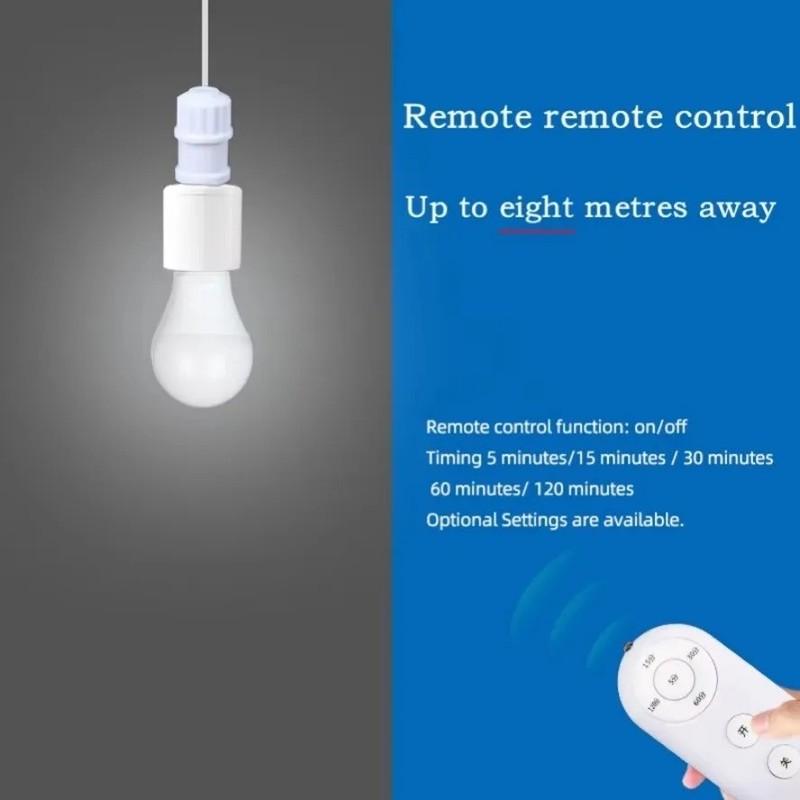 Wireless Remote Control Light Lamp E27 Screw Bulb Base Holder Cap Socket Switch gallery